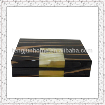 Caja de joyería de madera del buey del buey del lujo